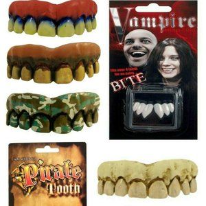 7 Pack Random Authentic Billy Bob Costume Novelty Teeth and Pacifiers